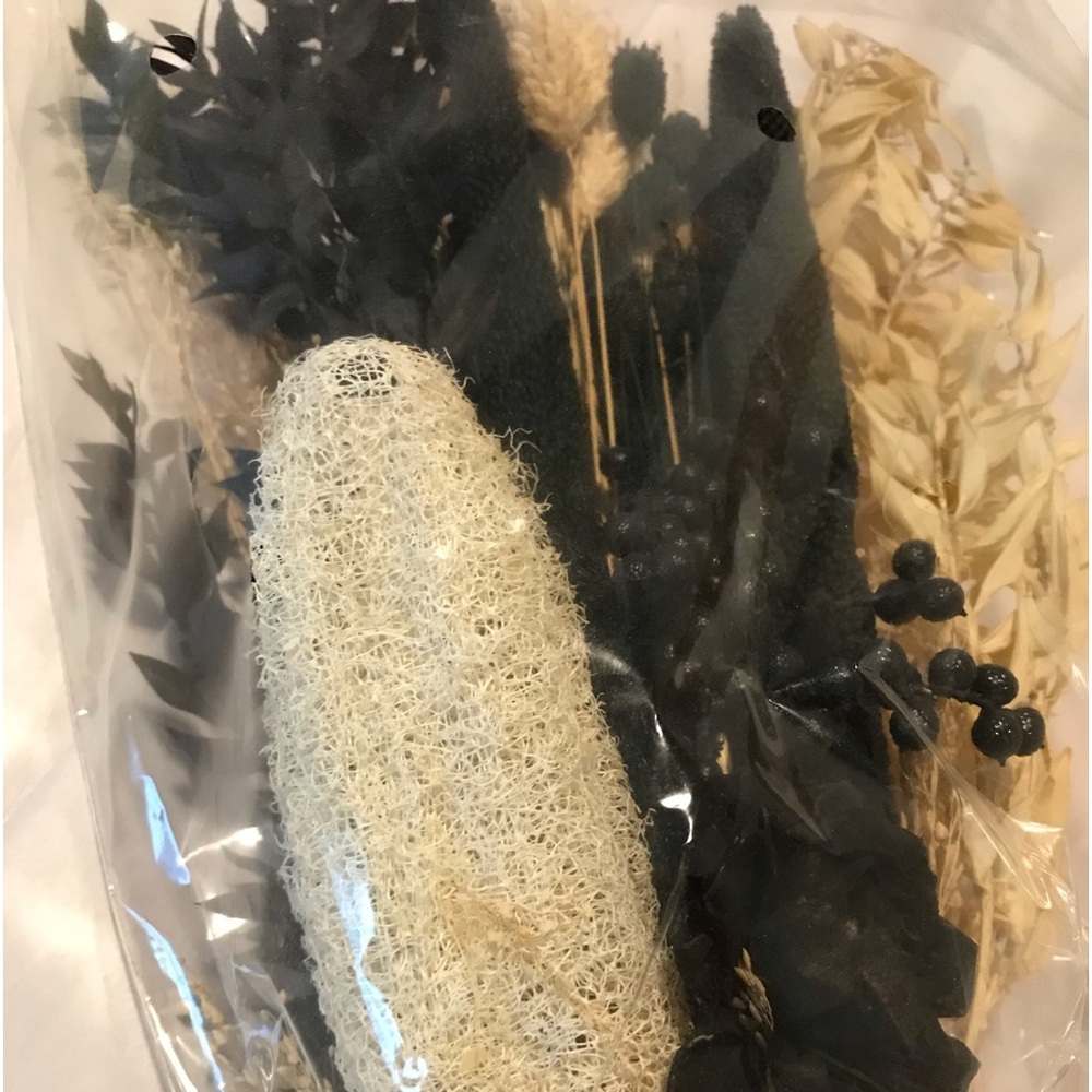 Dried Florals Black Faux Floral Arrangement in Black & Beige NEW FINAL SALE